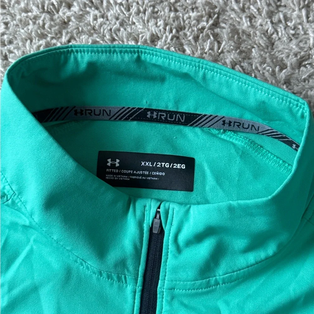 EUC Men’s Under Armour Green Storm Out and Back Stretch Woven Jacket Size XXL - Picture 7 of 14